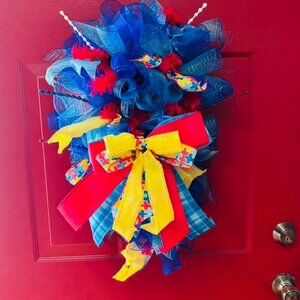 Handmade Autism Awareness Door Swag